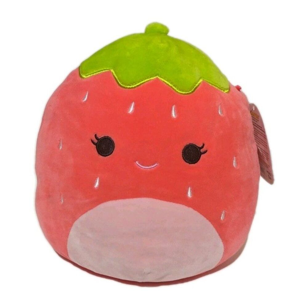 Squishmallows Scarlet Strawberry Fuzzamallow 9” Kellytoy Plush